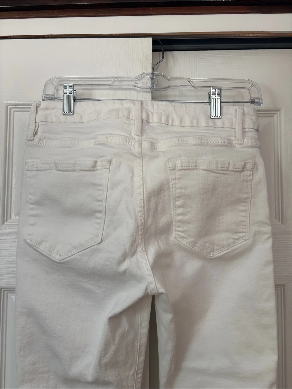 Frame Le Crop Mini Boot White Jeans Size 28